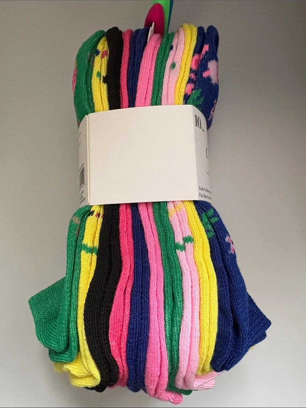 NWT [Alexa Rose] 10x Pairs No-Show Socks Girls Sz 10.5 - 4 + 3x Hair Elastics